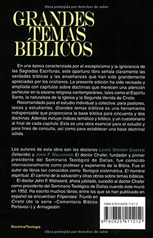 Grandes Temas Biblicos: 52 Doctrinas Clave De La Biblia Sintetizadas Y Explicicadas (Spanish Edition)