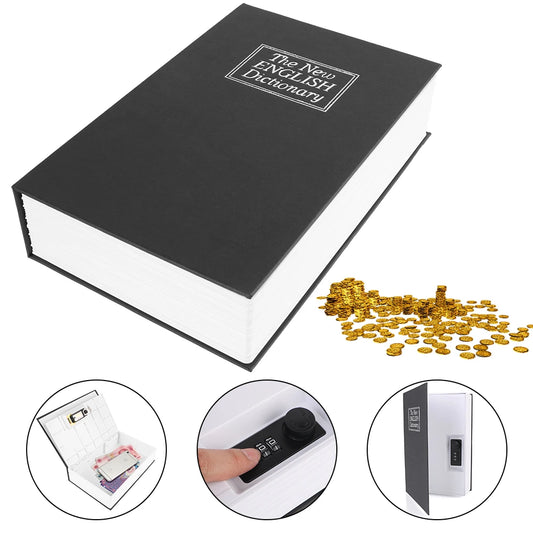 Dictionary Book Key Box Locker Money Hidden Key Safe Box with Combination Lock Cash Bill Money Coin Storage Jewellery Lock Box
