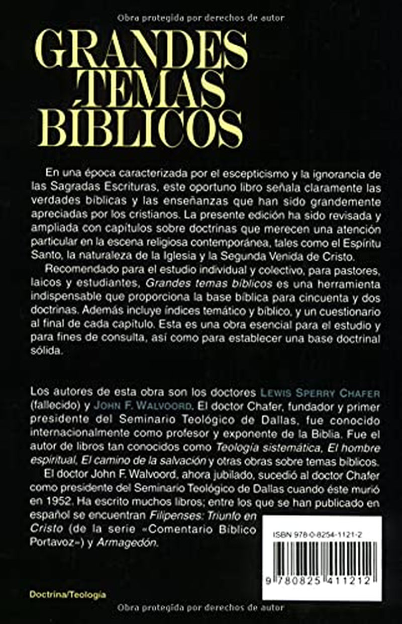 Grandes Temas Biblicos: 52 Doctrinas Clave De La Biblia Sintetizadas Y Explicicadas (Spanish Edition)