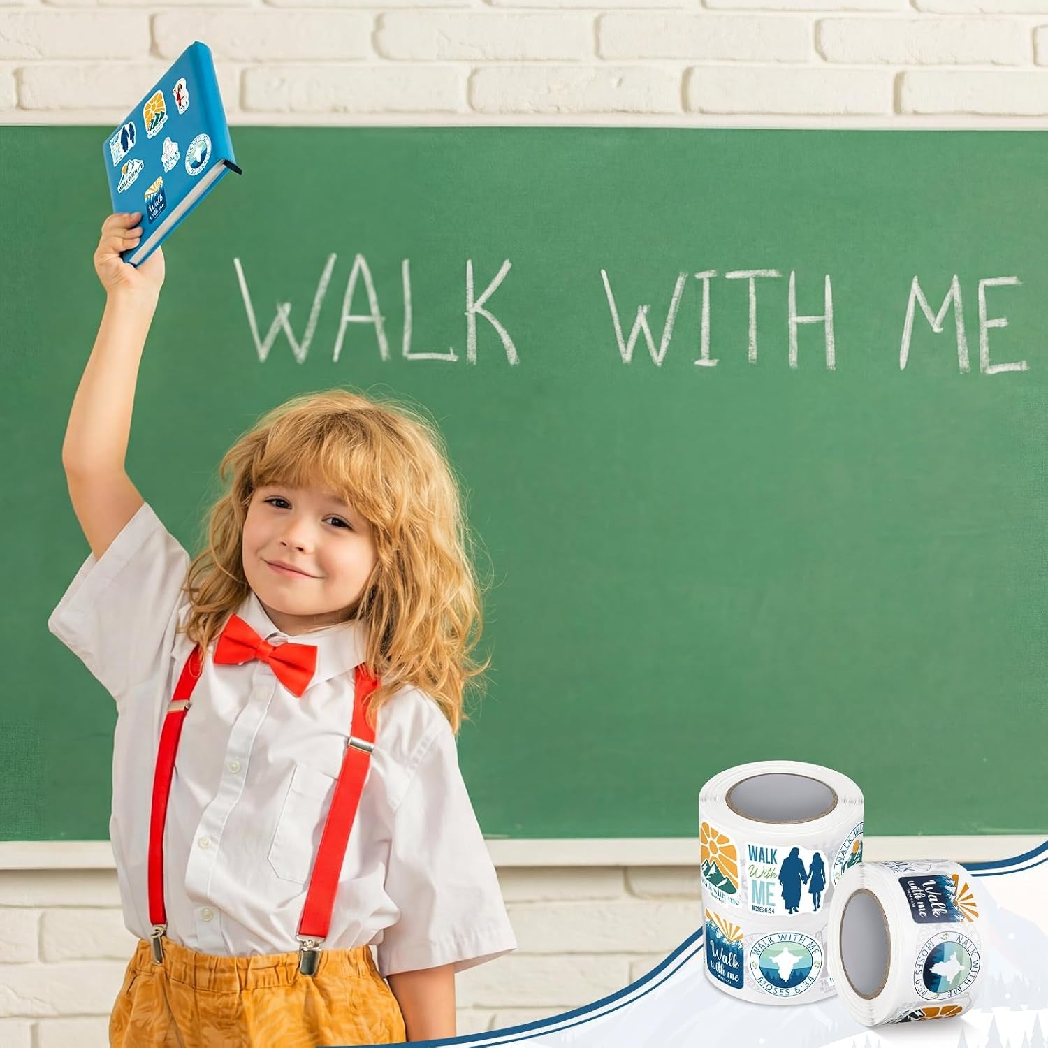 1000Pcs Walk with Me 2026 Mormon Moses 6: 36 Stickers,Classic | Youth Conference Missionary Gift, Waterproof Christian Faith Baptism Gift Decals, Jesus Religious Church Scrapbooking