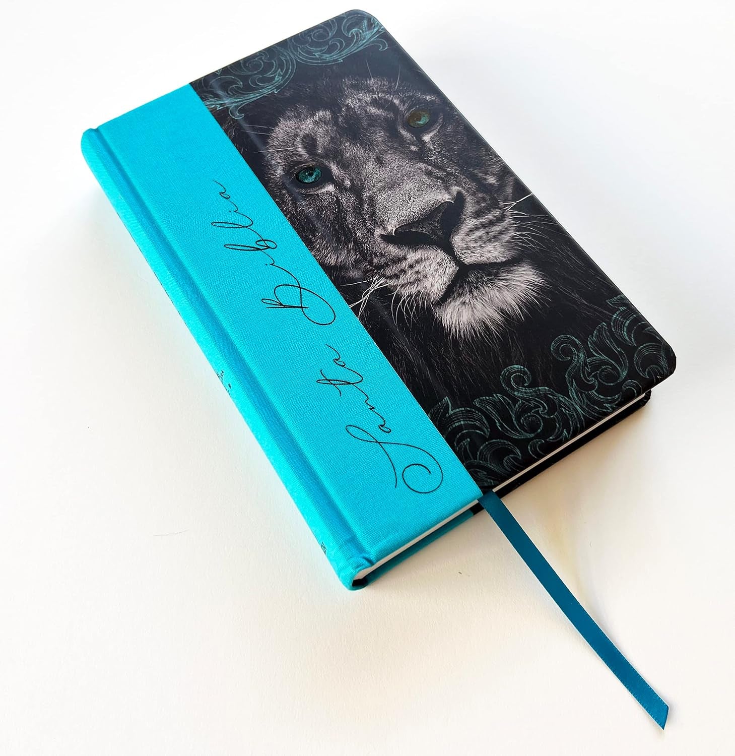 Biblia RVR 1960 Letra Grande, Tamaño Manual, Tapa Dura De Tela León Aguamarina / Spanish Bible RVR 1960 Handy Size Large Print Hardcover Cloth Lion Aquamarin (Spanish Edition)