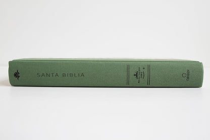 Biblia RVR 1960 Letra Grande Tapa Dura Y Tela Verde Con Flores Tamaño Manual / Bible RVR 1960 Handy Size Large Print Hardcover Cloth with Green Floral (Spanish Edition)