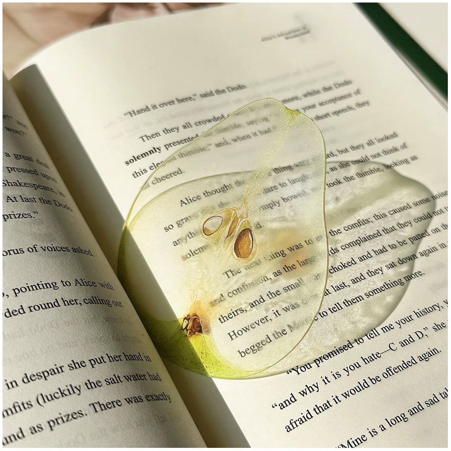 Delicate Transparent Acrylic Apple Bookmark Reading Mark Student Gift Premium Feeling Cute Grape Tomato Bookmarks