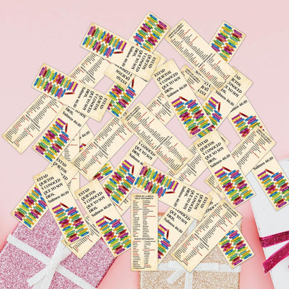 120Pcs Spanish Books of the Bible Bookmarks Religious Christian Bookmarks Bible Verse Scripture Reading Bookmark Prayer Gospel Tracts for Evangelism Church Office Home Gifts (LIBROS DE LA BIBLIA)