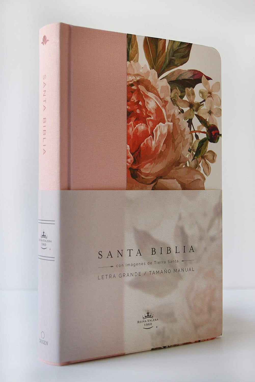 Biblia Reina Valera 1960 Letra Grande. Tapa Dura, Tela Rosada Con Flores, Tamaño Manual / Bible RVR 1960. Handy Size, Large Print, Hardcover, Pink (Spanish Edition)