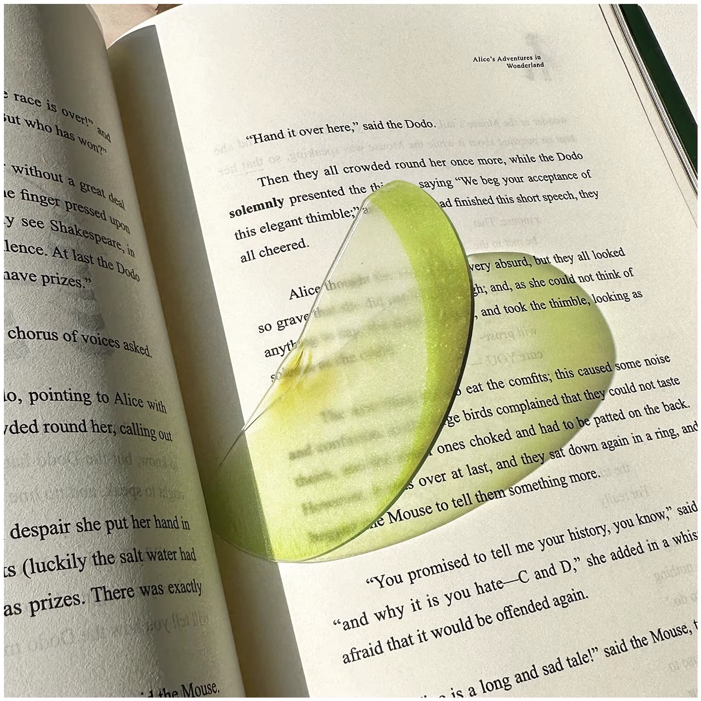 Delicate Transparent Acrylic Apple Bookmark Reading Mark Student Gift Premium Feeling Cute Grape Tomato Bookmarks