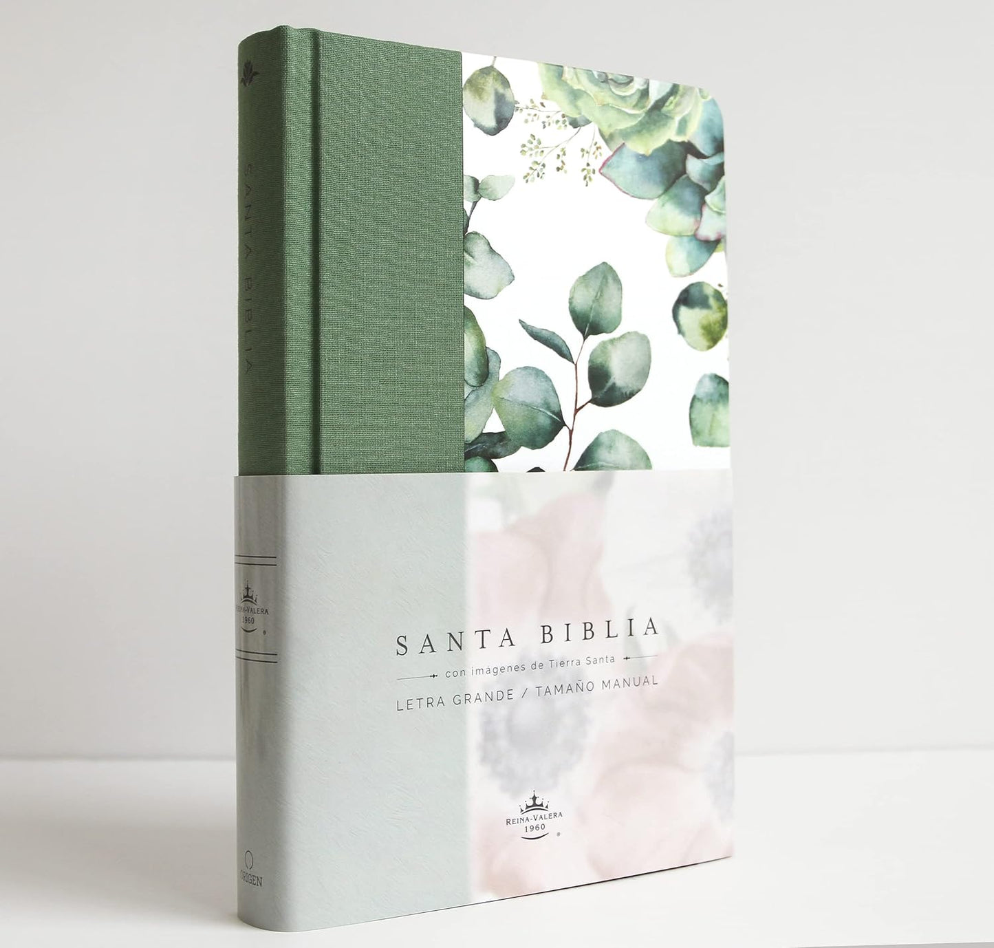 Biblia RVR 1960 Letra Grande Tapa Dura Y Tela Verde Con Flores Tamaño Manual / Bible RVR 1960 Handy Size Large Print Hardcover Cloth with Green Floral (Spanish Edition)