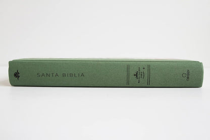 Biblia RVR 1960 Letra Grande Tapa Dura Y Tela Verde Con Flores Tamaño Manual / Bible RVR 1960 Handy Size Large Print Hardcover Cloth with Green Floral (Spanish Edition)