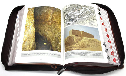 Biblia Reina Valera 1960 Letra Grande En Español De 14 Puntos-Tamaño Manual Con Cierre, Indice, Foro En Semil Piel Color Caoba/ RVR 1960 Large Giant Print Bible in Spanish Edition, Brown with Zipper