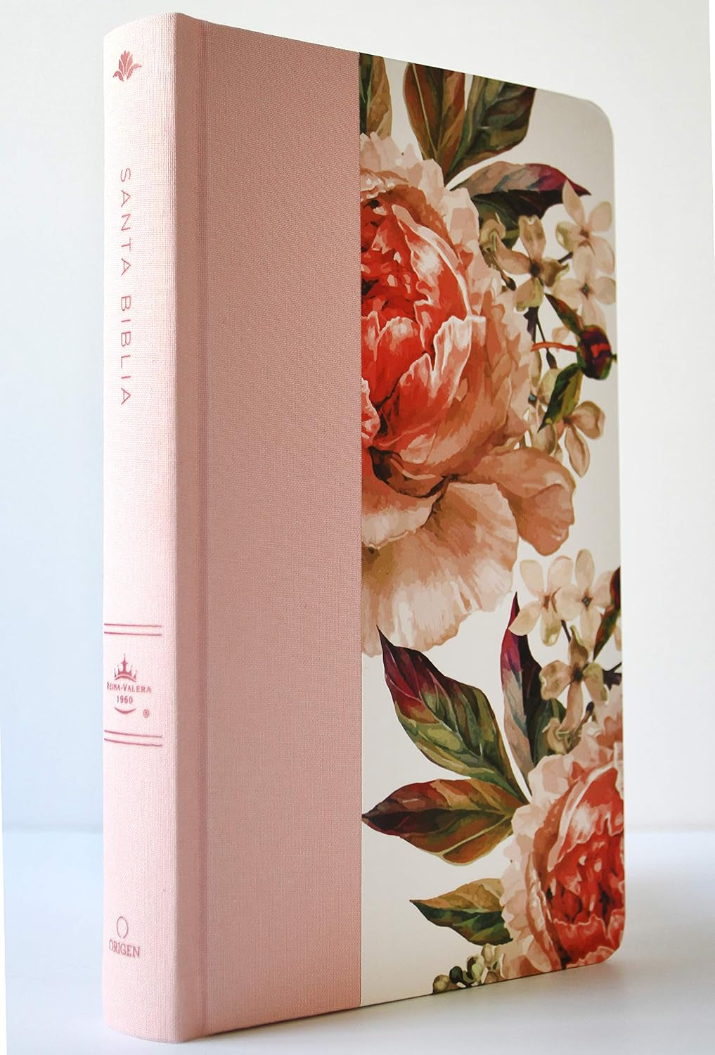 Biblia Reina Valera 1960 Letra Grande. Tapa Dura, Tela Rosada Con Flores, Tamaño Manual / Bible RVR 1960. Handy Size, Large Print, Hardcover, Pink (Spanish Edition)