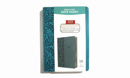 Biblia Reina Valera Letra Súper Gigante, Símil Piel Aguamarina / Spanish Bible Reina Valera Super Giant Print, Aquamarine Leathersoft (Spanish Edition)