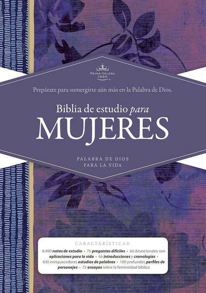 Biblia Reina Valera 1960 De Estudio Para Mujeres, Tapa Dura | RVR 1960 Women'S Study Bible, Hardcover (Spanish Edition)
