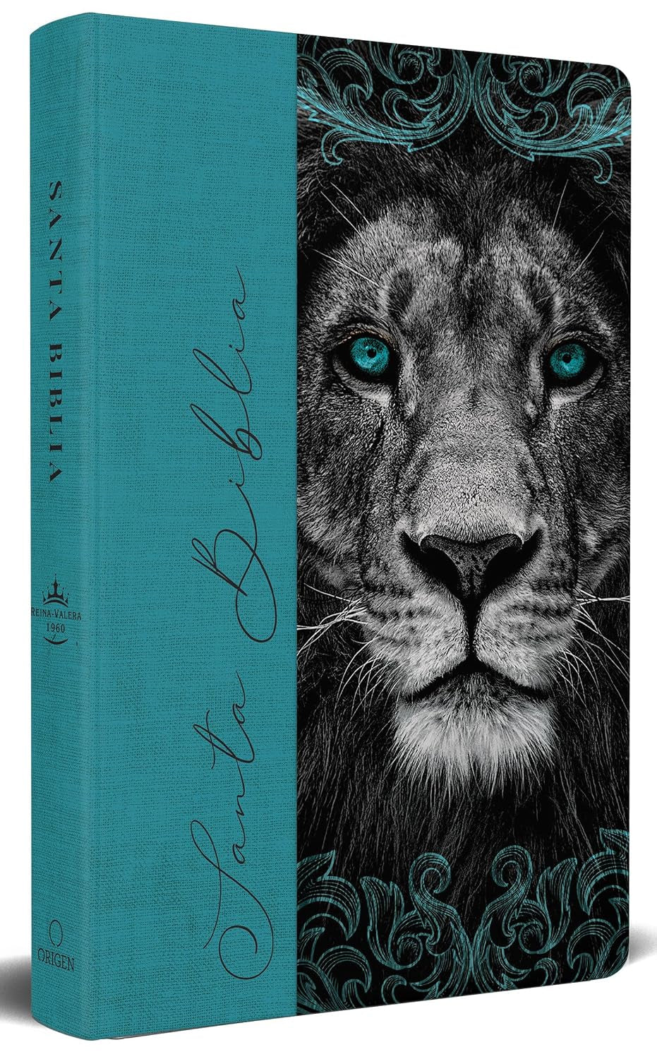 Biblia RVR 1960 Letra Grande, Tamaño Manual, Tapa Dura De Tela León Aguamarina / Spanish Bible RVR 1960 Handy Size Large Print Hardcover Cloth Lion Aquamarin (Spanish Edition)