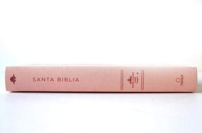 Biblia Reina Valera 1960 Letra Grande. Tapa Dura, Tela Rosada Con Flores, Tamaño Manual / Bible RVR 1960. Handy Size, Large Print, Hardcover, Pink (Spanish Edition)