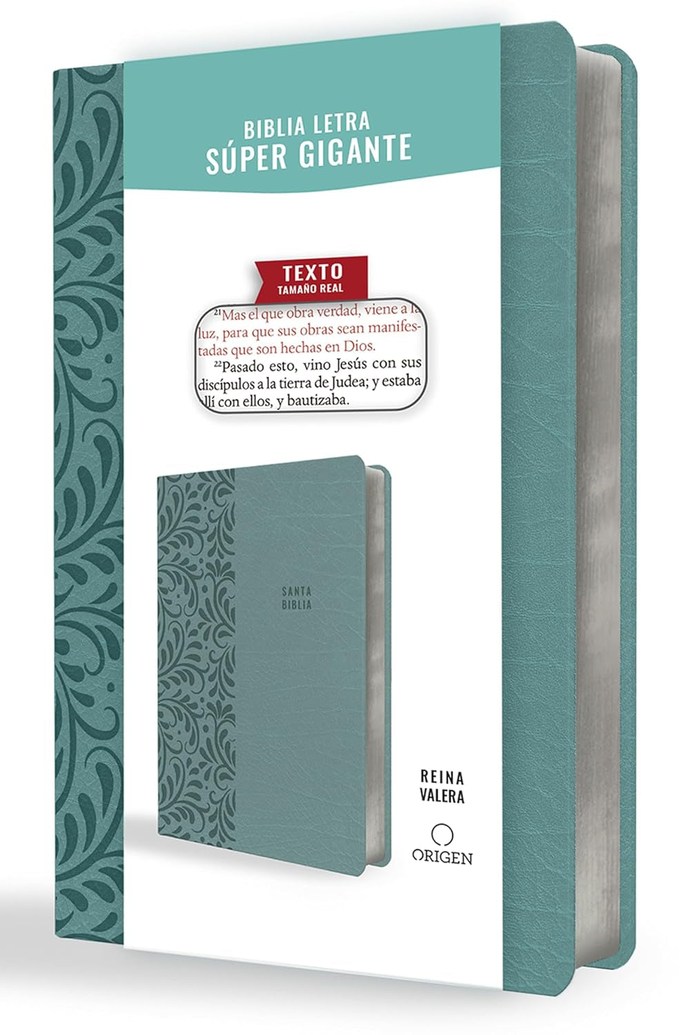 Biblia Reina Valera Letra Súper Gigante, Símil Piel Aguamarina / Spanish Bible Reina Valera Super Giant Print, Aquamarine Leathersoft (Spanish Edition)