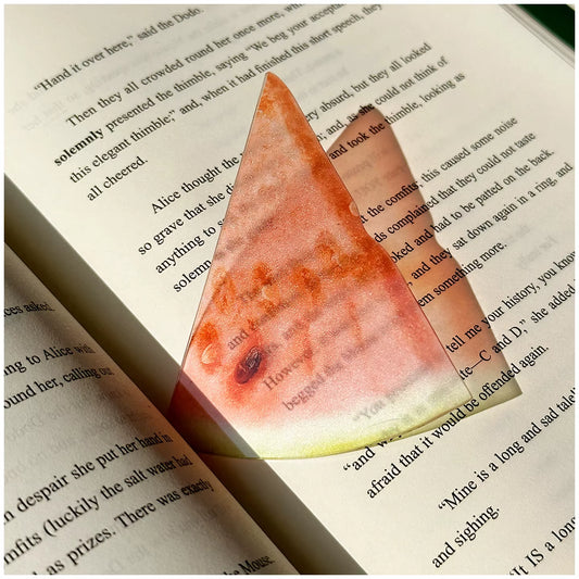 Delicate Transparent Acrylic Apple Bookmark Reading Mark Student Gift Premium Feeling Cute Grape Tomato Bookmarks