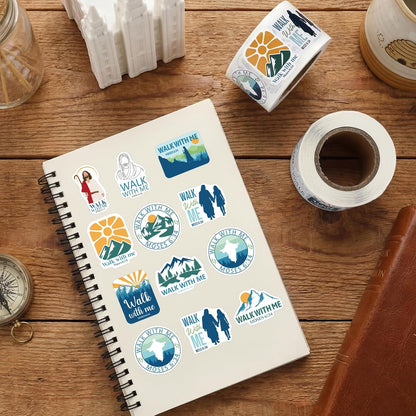 1000Pcs Walk with Me 2026 Mormon Moses 6: 36 Stickers,Classic | Youth Conference Missionary Gift, Waterproof Christian Faith Baptism Gift Decals, Jesus Religious Church Scrapbooking