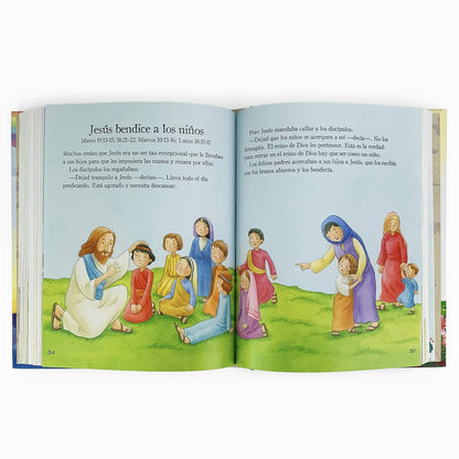 365 Historias De La Biblia Y Oraciones / 365 Bible and Prayers Padded Treasury Guilded (Spanish Language), Ages 3-8 (En Español) (Little Sunbeams) (Spanish Edition)