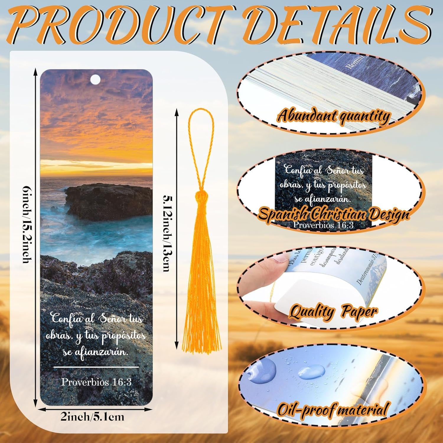120 Pack Separadores De Biblia En Espanol La Biblia En Espanol Spanish Christian Verses Bookmarks Books with Tassels Inspirational Church Supplies for Women Student School Church Study Group