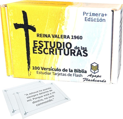 100 Spanish Bible Scripture Study: Estudio De Las Escrituras | Estudiar Tarjetas De Flash | Reina Valera 1960 Edicion | 100 De Las Escrituras Mas Importantes Y Utiles De La Biblia