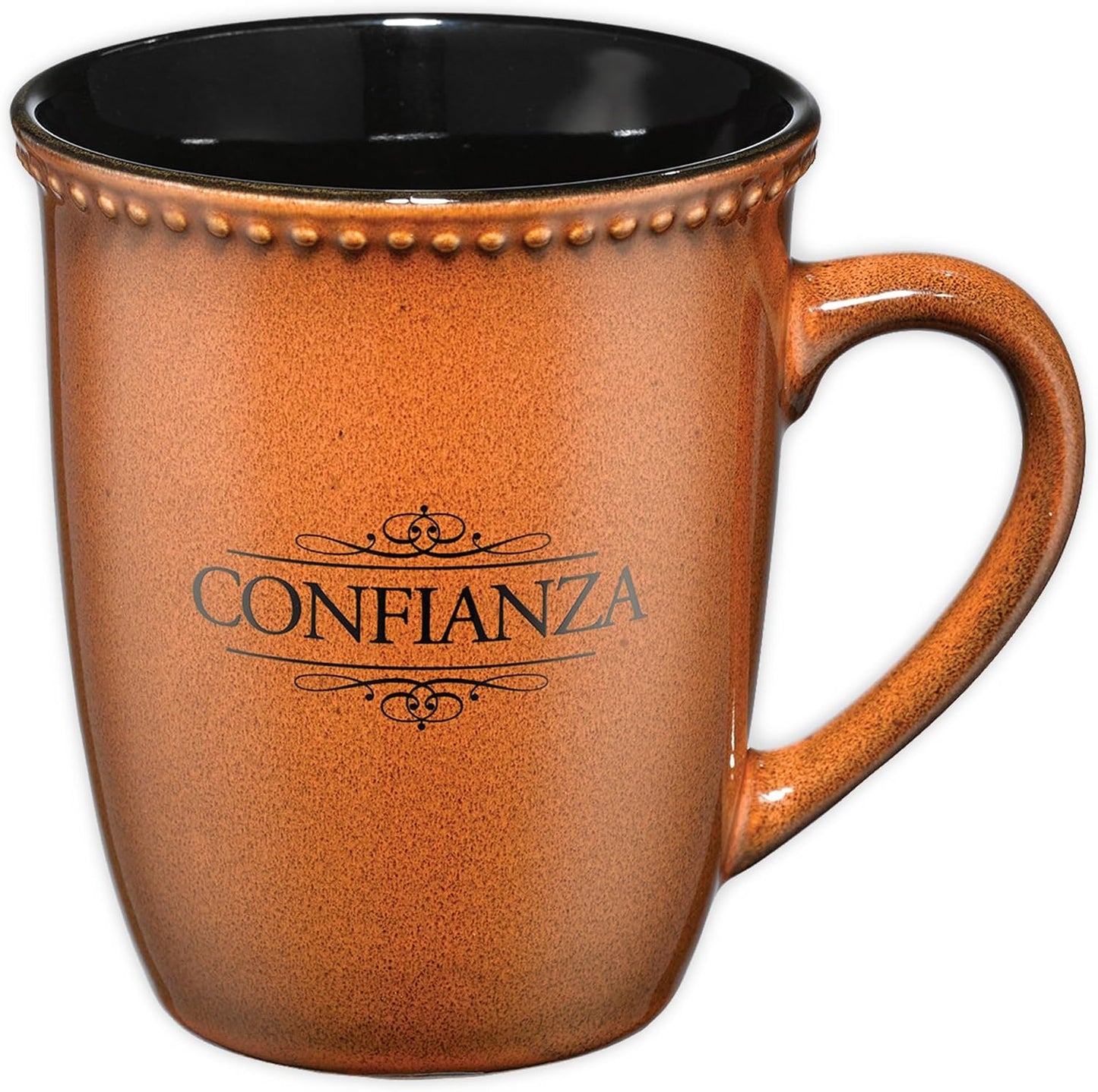 Taza De Gres Para Café Y Té 14 Oz Inspirational Escritura Taza Para Hombre Y Mujer: Confianza - Salmo 91:2 Microondas Y Lavavajillas Novedad Vajilla, Bronceado Oscuro