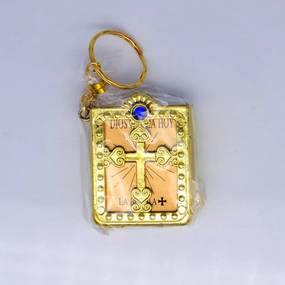 Mini Spanish LA BIBLIA DIOS HABLA HOY Real Paper Can Read Key Chains Catholic Orthodox Christian Fashion Religious Jewelry