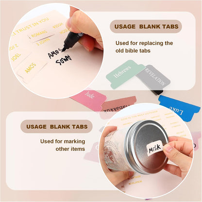 90Pcs Spanish Bible Tabs for Women, Bohemian Laminated Index Tabs for Bible | Spanish Ed., 66 Books + 24 Blank, for NIV/KJV/ESV, Water & Stain Resistant, Dual-Sided & Quick-Find, Placement Guide Included