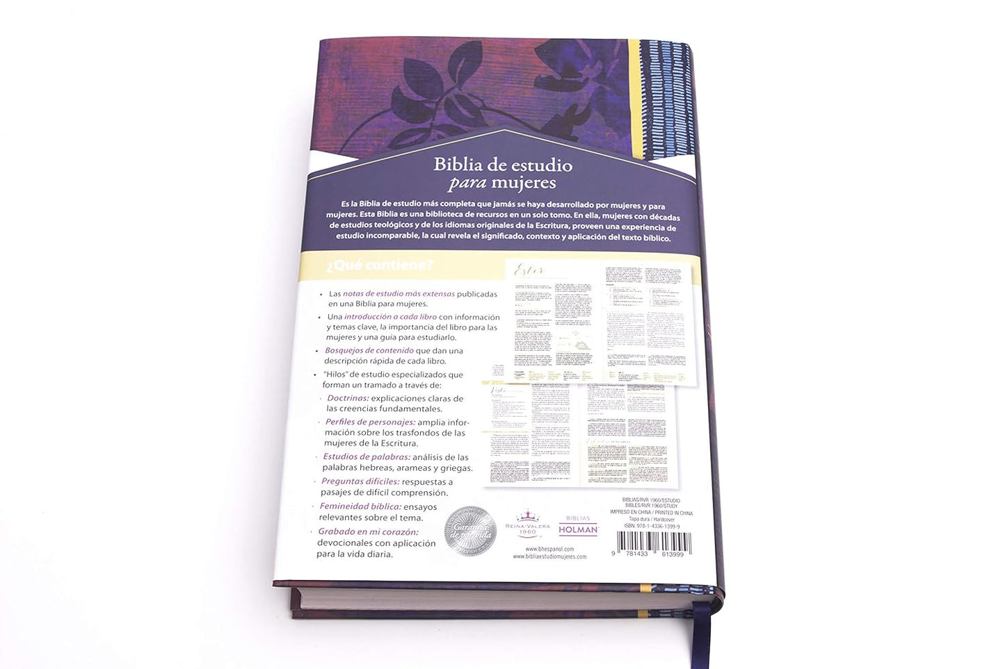 Biblia Reina Valera 1960 De Estudio Para Mujeres, Tapa Dura | RVR 1960 Women'S Study Bible, Hardcover (Spanish Edition)